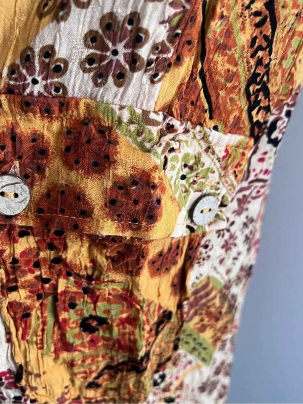 Christian Siriano NY Mustard Patchwork Print Crop Top & Jogger Set S - Picture 9 of 14